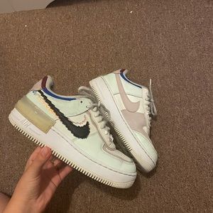 Nike Women's air force 1 Shadow SE Pixel Swoosh Barely Green CV8480 300 Size 6.5